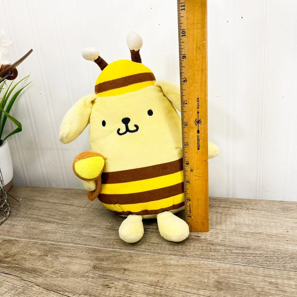 Sanrio Pompompurin Bumblebee Plush Yellow Brown Stripe Bee Costume 11 Inch Toy